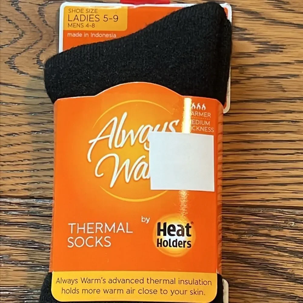 HEAT HOLDERS Thermal Socks Medium Thickness Women's Size‎ 5-9 NEW D14
